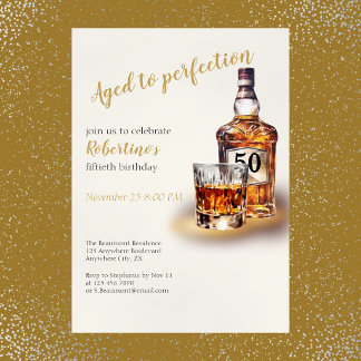 Geburtstagswhiskey für Männer zum 50. Geburtstag - Einladung
