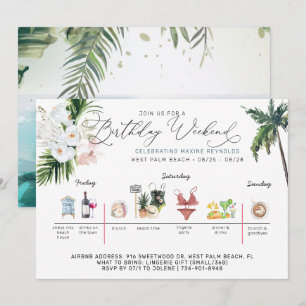 Geburtstagswochenende   Palm Beach Einladung