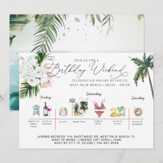 Geburtstagswochenende | Palm Beach Einladung