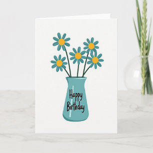 Geburtstagswunsch Teal Bloom Karte