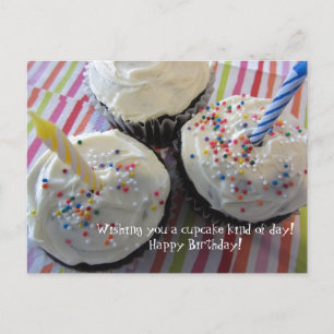 Geburtstagswünsche Cupcakes Postkarte