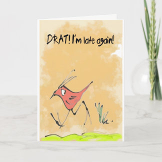 Geburtstagvogel Karte