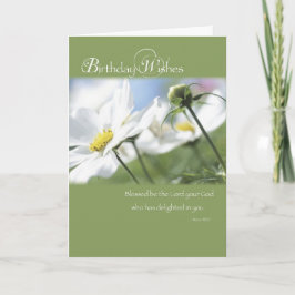 Geburtstagwünsche, Blume, religiöse Karte