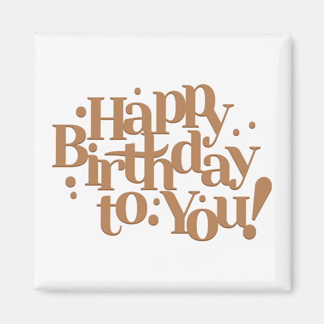 Geburtswunschnachricht Kalligrafie Magnet (Vorne)