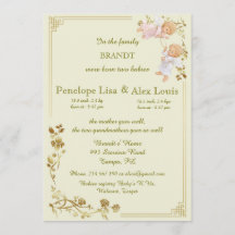 Geburtszwillingsankündigung