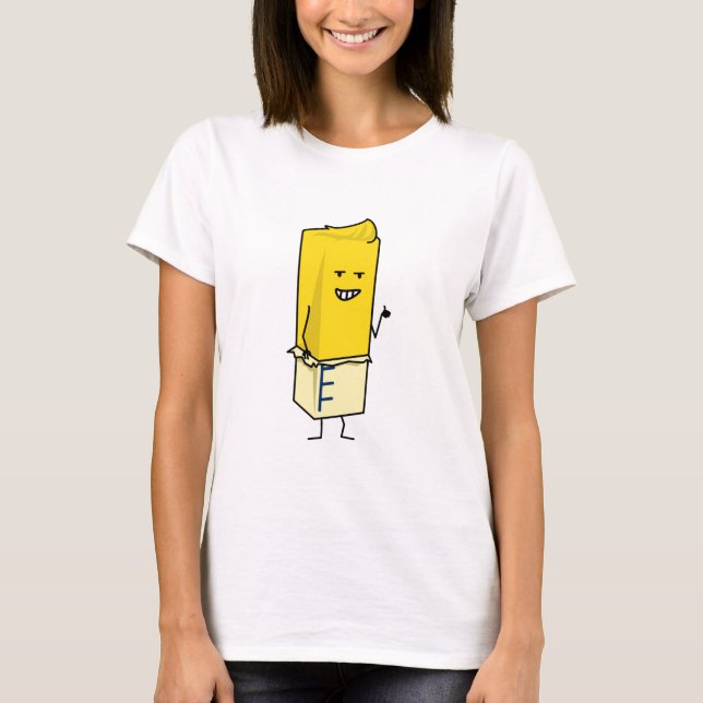 Gebutterter butterartiger Stock der T-Shirt (Vorderseite)