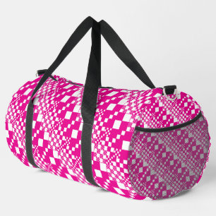 Gecheckt, Karos in Magenta und White Duffle Bag