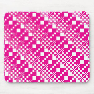 Gecheckt, Karos in Magenta und White Mousepad
