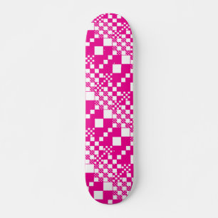 Gecheckt, Karos in Magenta und White Skateboard