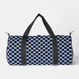 Gechecktes israelisches Flaggenmuster Duffle Bag