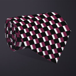 Gechecktes Katar-Flag-Muster Krawatte