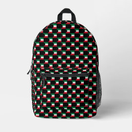 Gechecktes Kuwait-Flag-Muster Bedruckter Rucksack