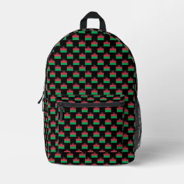 Gechecktes Malawi-Flag-Muster Bedruckter Rucksack
