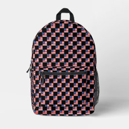 Gechecktes Muster für die malaysische Flagge Bedruckter Rucksack