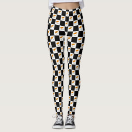 Gechecktes Muster für die zyprische Flagge Leggings