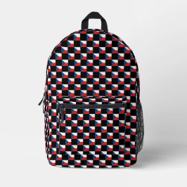 Gechecktes tschechisches Flaggenmuster Bedruckter Rucksack