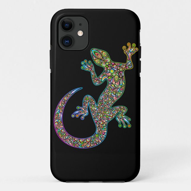 Geck Gecko-psychedelisches Entwurf iPhone 5 Hüllen (Rückseite)