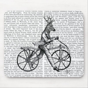 Geckige Rotwild auf Vintagem Fahrrad Mousepad