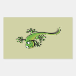 Gecko 2 rechteckiger aufkleber