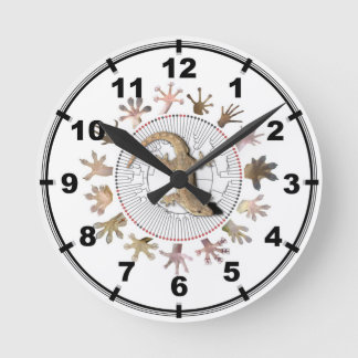 Gecko Clock Runde Wanduhr