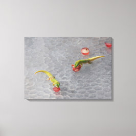 Gecko Cocktailstunde zweiteiliges Leinwand Set
