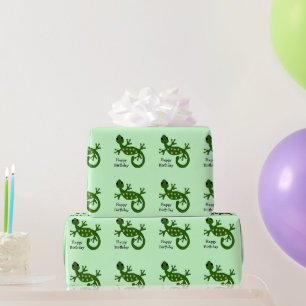 Gecko-Echse Geburtstagsgeschenk mit beliebigem Hin Geschenkpapier
