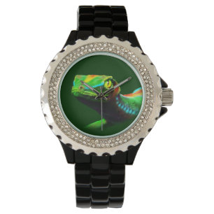Gecko-Eidechsen-Regenbogen-Farbuhr Armbanduhr