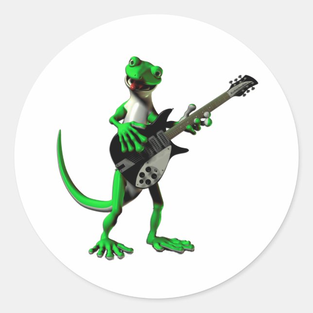 Gecko Electric Gitarrenaufkleber Runder Aufkleber (Vorderseite)