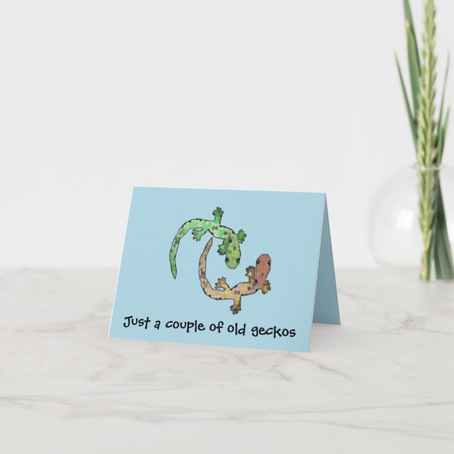 Gecko Funny Anniversary Card Karte (Vorderseite)