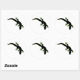 GECKO Green Kontur Runder Aufkleber