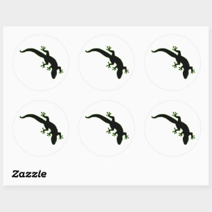 GECKO Green Kontur Runder Aufkleber