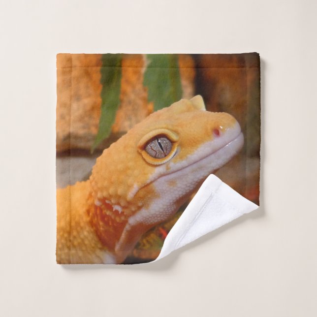 Gecko jaune léopard (Gant de toilette)