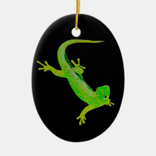 Gecko Keramik Ornament (Vorne)
