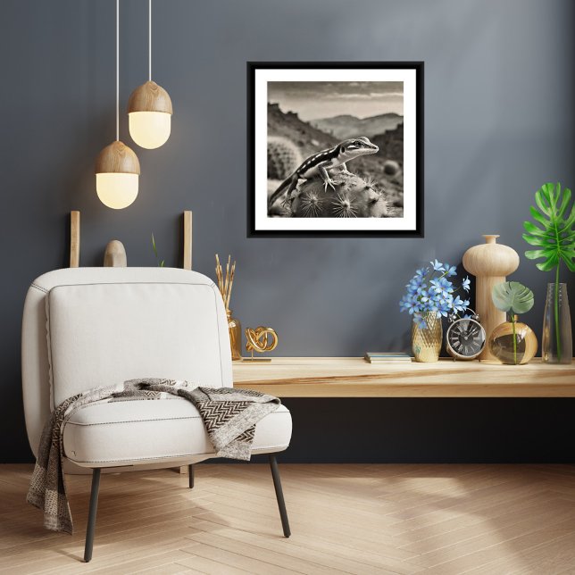 Gecko - Kunstdruckerei Poster (Gecko Art Print)