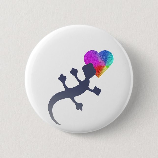 Gecko Liebe Button (Vorderseite)