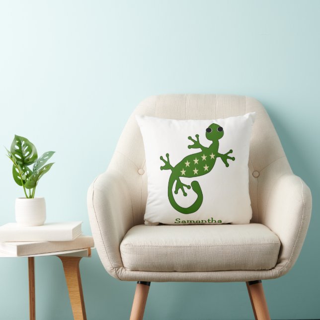 Gecko Lizard Design Personalised Kissen (Stuhl )
