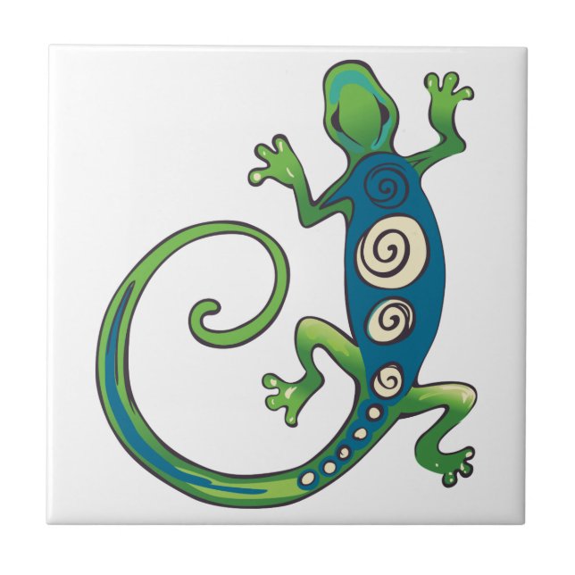 Gecko Lizard Fliese (Vorderseite)