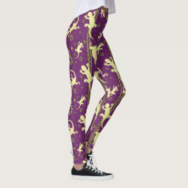 Gecko Lizard Lila Leggings