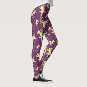 Gecko Lizard Lila Leggings