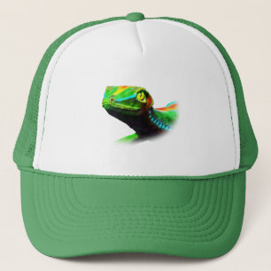 Gecko Lizard Rainbow Colors Truckerkappe
