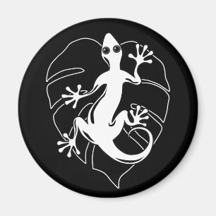 Gecko Lizard Silhouette Magnet