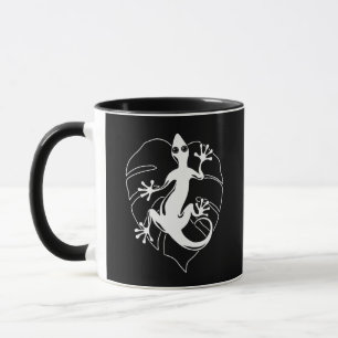 Gecko Lizard Silhouette Tasse