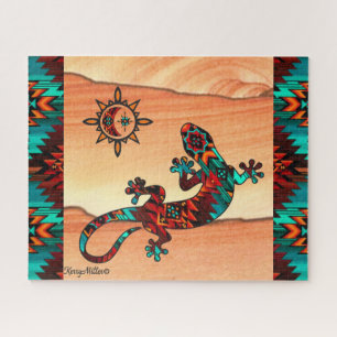 Gecko Lizard und Sun Jigsaw Puzzle