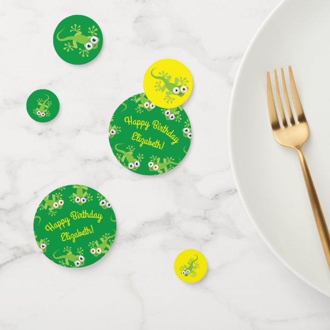 Gecko Lizards Geburtstagsparty Niedlich Kids Konfetti (Gruppe)