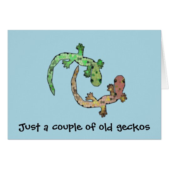 Gecko-lustige Jahrestags-Karte Karte