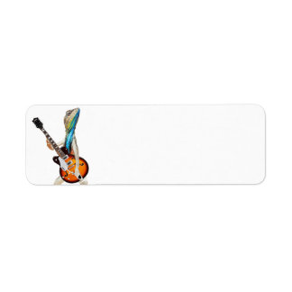 Gecko mit Gitarrenlabel