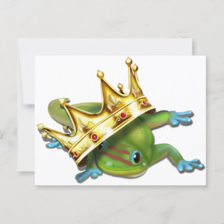 Gecko mit Krone Postkarte