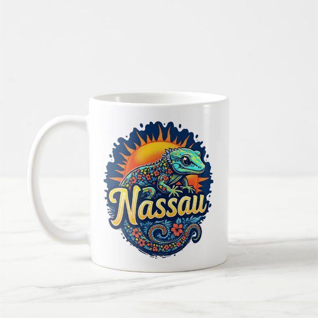 Gecko Nassau Bahamas Caribbean Kaffeetasse (Links)