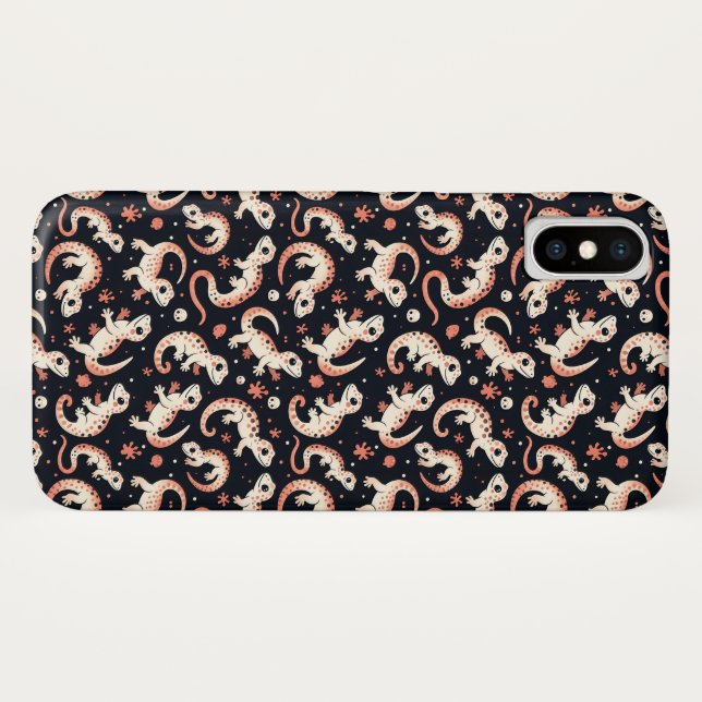 Gecko Pattern Case-Mate iPhone Hülle (Rückseite (Horizontal))