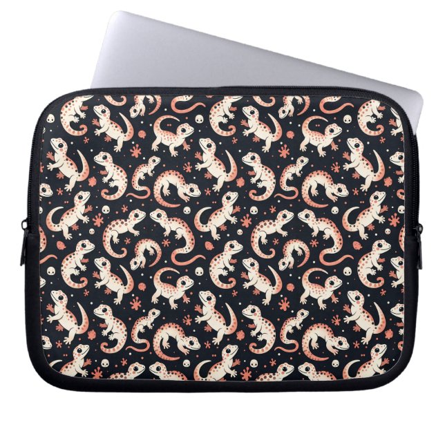 Gecko Pattern Laptopschutzhülle (Vorderseite)